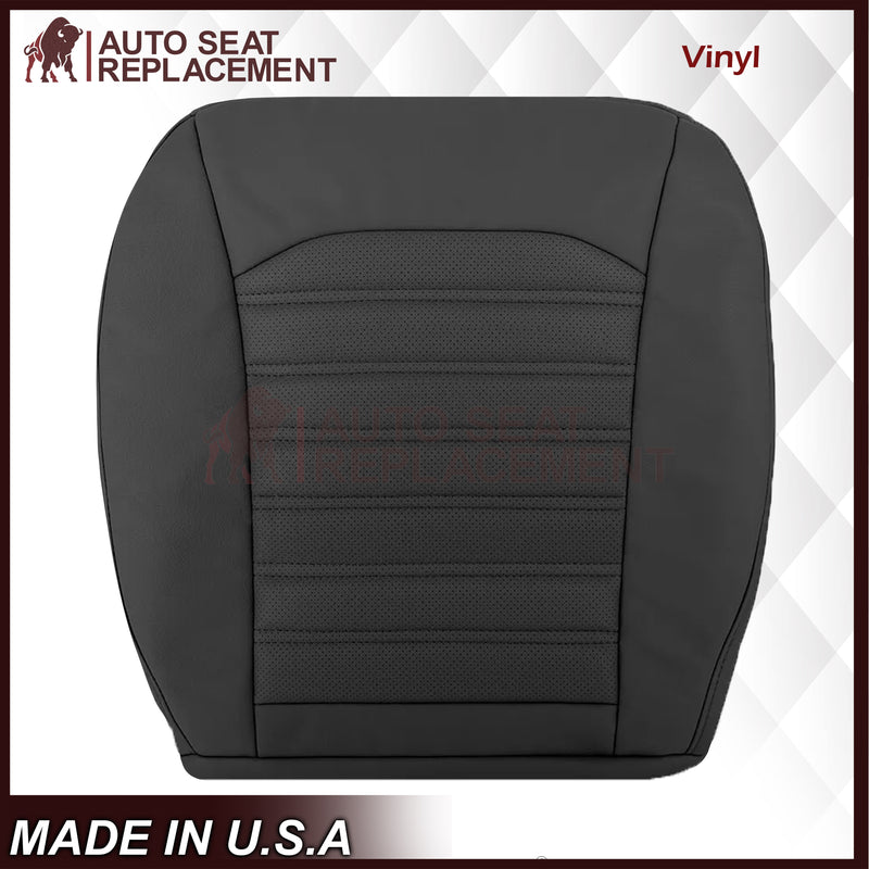 2013 - 2017 Ford Fusion Bottom Replacement Leather Seat Cover in Black