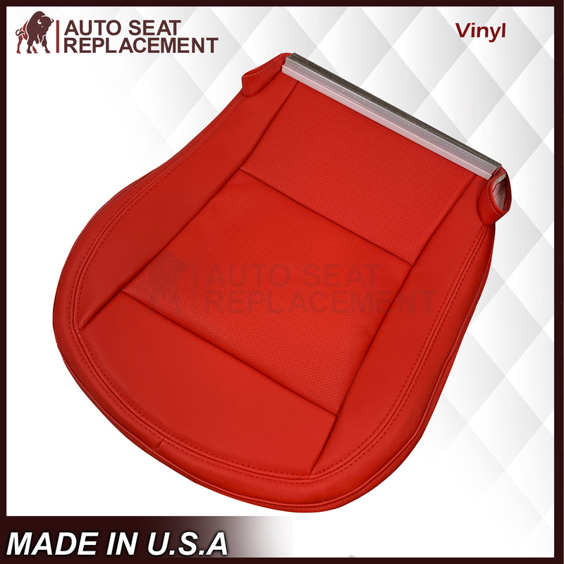 2014 - 2019 For Chevy Corvette C7 , ZR1 , Z06 Synthetic Leather Seat Covers: Adrenalin Red - Auto Seat Replacement