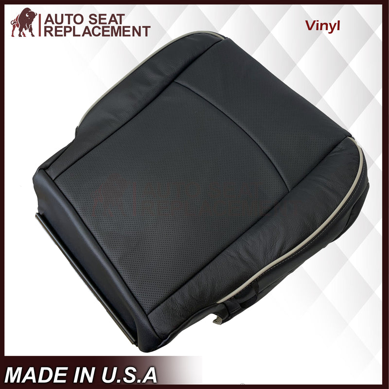 2013 - 2018 Dodge Ram Laramie, Long Horn, Limited Bottom Replacement Seat Cover In Black W/ Gray Pipping