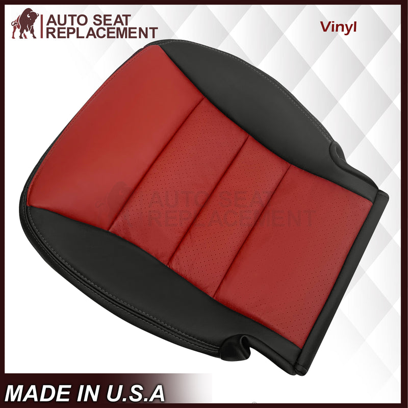 2005 - 2007 Corvette C6 Replacement Seat Cover 2-tone black and Cobalt Red