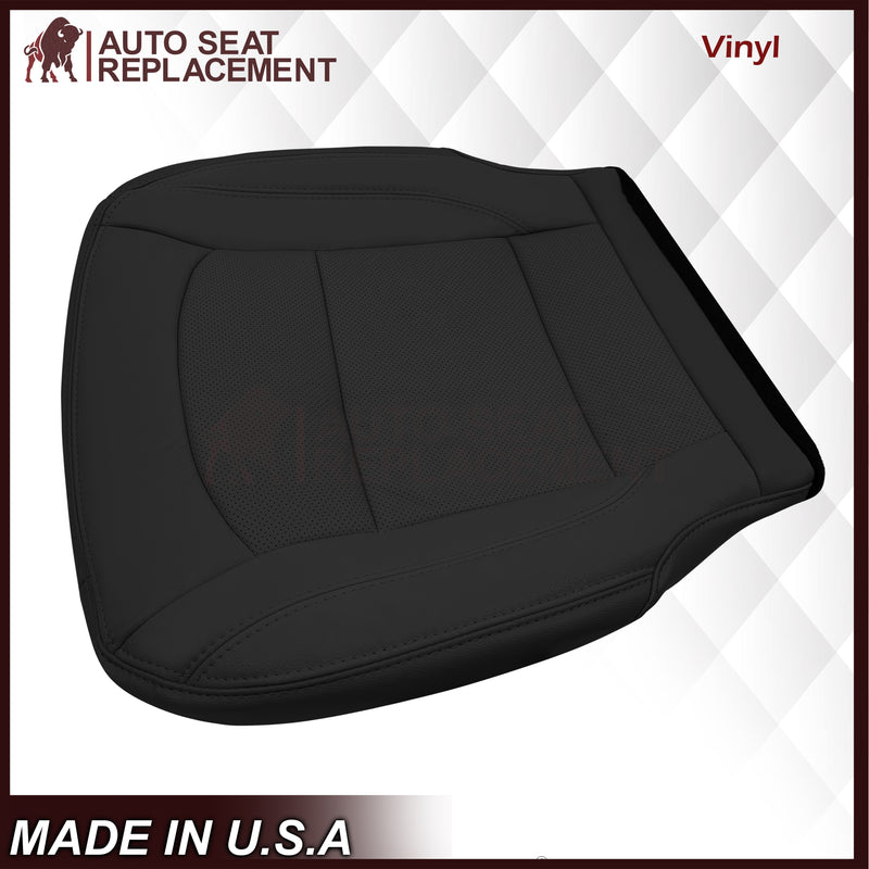 2016-2019 Ford Explorer Limited Replacement Leather or Synthetic Leather Seat Cover:  Ebony Black Perforated