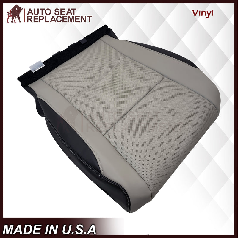 2016-2022 Lexus RX350 RX450h Replacement Perforated Synthetic Leather Seat Cover: 2-Tone Gray & Black