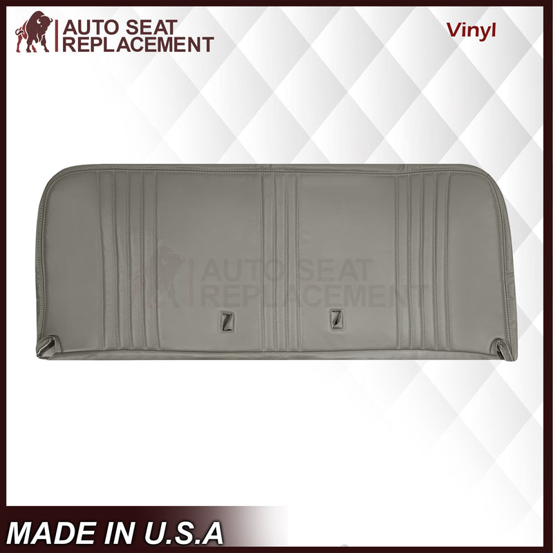 1995-1999 Chevy Silverado & Cheyenne W/T Base Work Truck Replacement Vinyl Bottom & Lean Back Bench Seat Covers: Gray - Auto Seat Replacement