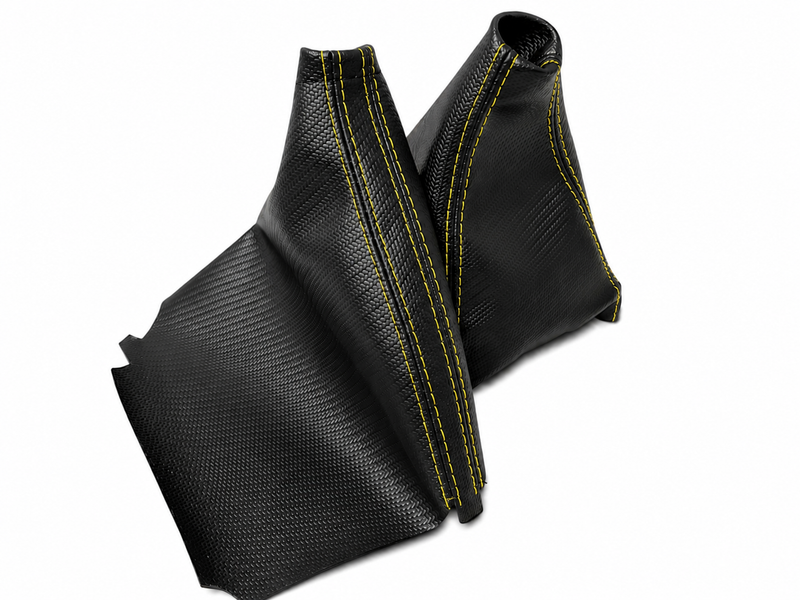 For 2008-2016 Subaru Impreza WRX Crosstrek Forester Carbon Fiber Vinyl Handbrake & Shift Boot Cover - Auto Seat Replacement