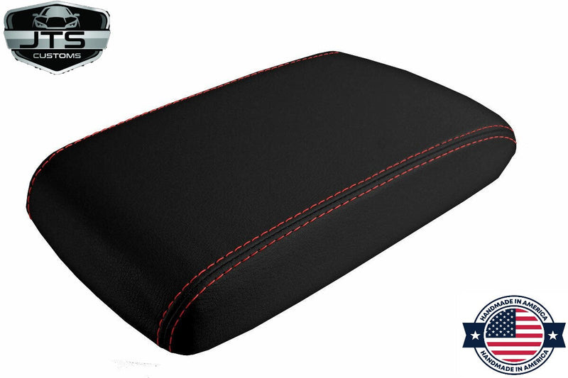 2008 - 2016 Subaru Impreza WRX STI Shift E-Brake Boot & Console Lid Cover Set In Black With Red Stitching - Auto Seat Replacement