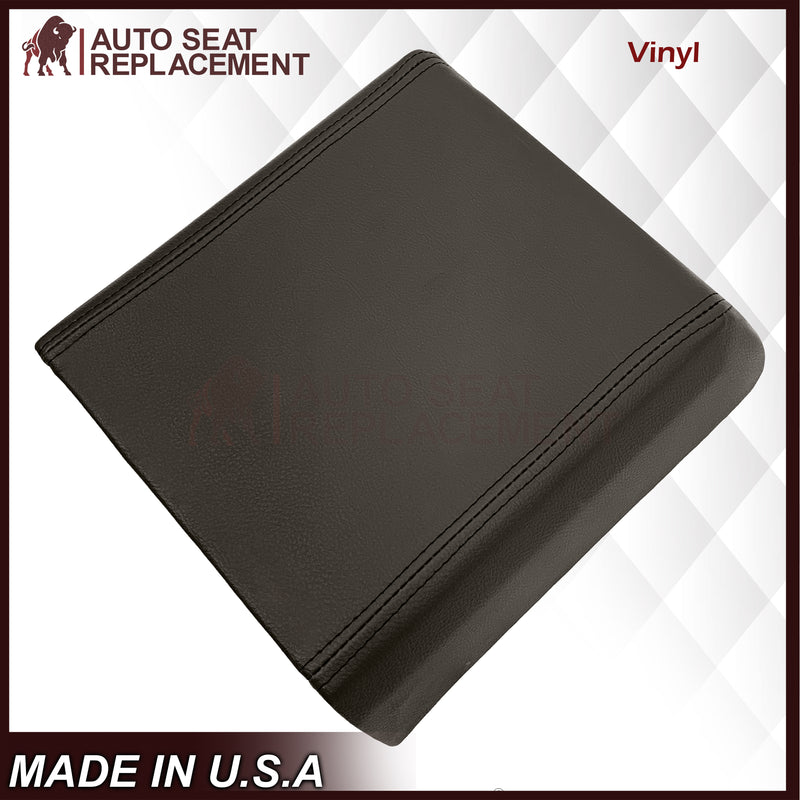 2007 - 2014  Ford Expedition Eddie Bauer Center Console Armrest Lid Synthetic Leather Cover In Brown - Auto Seat Replacement