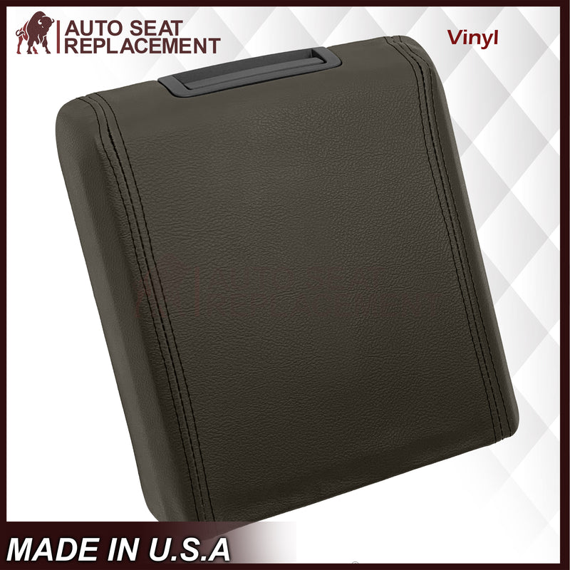 2007 - 2014  Ford Expedition Eddie Bauer Center Console Armrest Lid Synthetic Leather Cover In Brown - Auto Seat Replacement