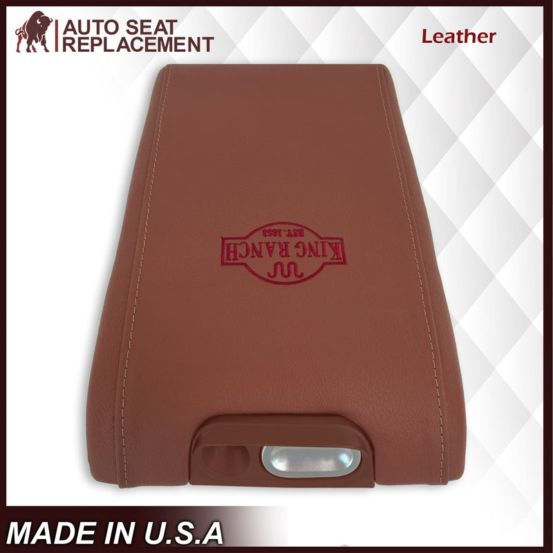 2009-2012 Ford F150 King Ranch Center Armrest Console Lid GENUINE LEATHER /Synthetic Leather Replacement Cover