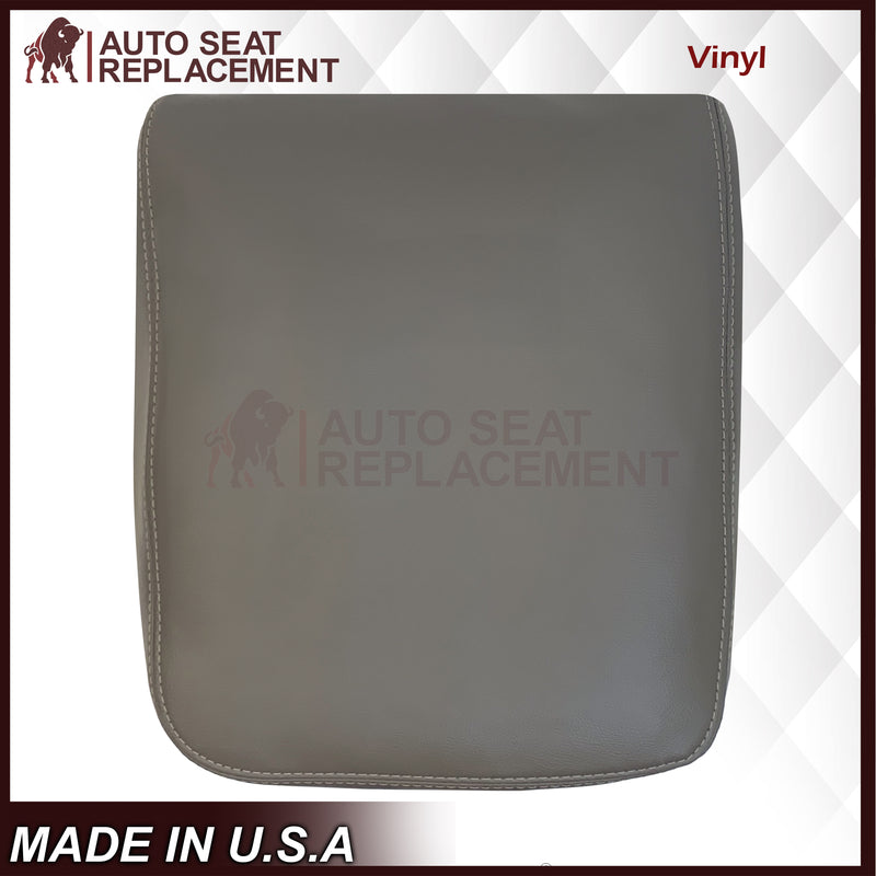 2002 - 2008 Dodge Ram 1500 2500 3500 Console Lid Armrest Synthetic Leather Cover In Gray - Auto Seat Replacement