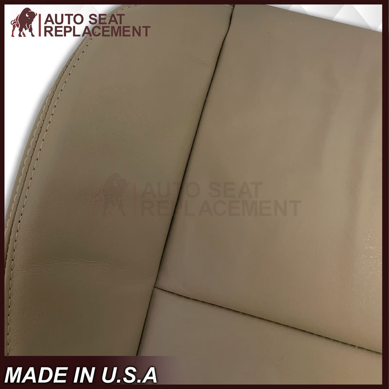 2001 - 2007 Toyota Sequoia Driver OR Passenger Side Top and Bottom Replacement Seat Covers In Tan: Choose your material