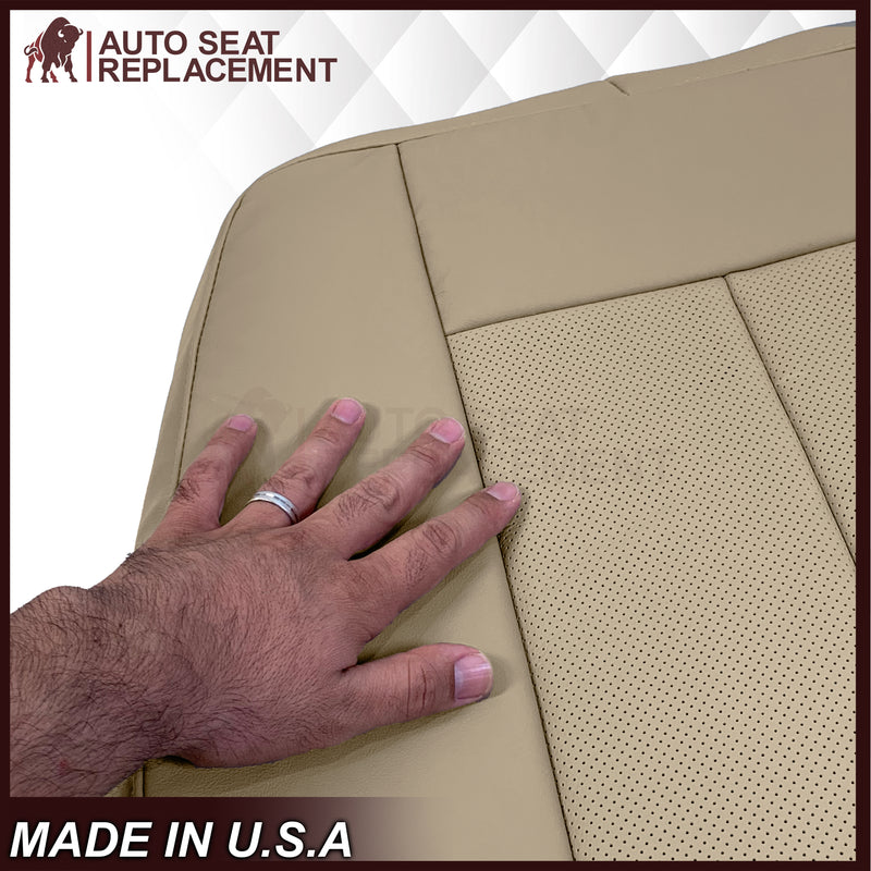 2007-2014 Ford Expedition Eddie Bauer/XLT Replacement Perforated Genuine Leather/Syn. Leather Seat Cover In Tan - Auto Seat Replacement