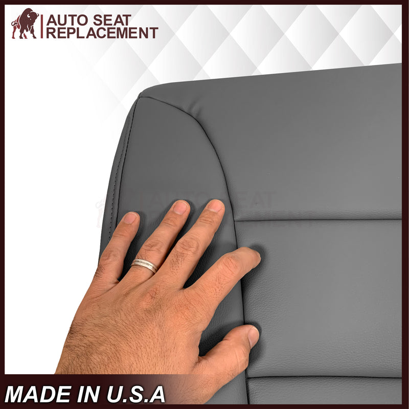 2000-2010 Ford F-650 F-750 Air Ride Heavy Duty Driver Side Bottom Replacement Seat Cover in Gray Vinyl - Auto Seat Replacement