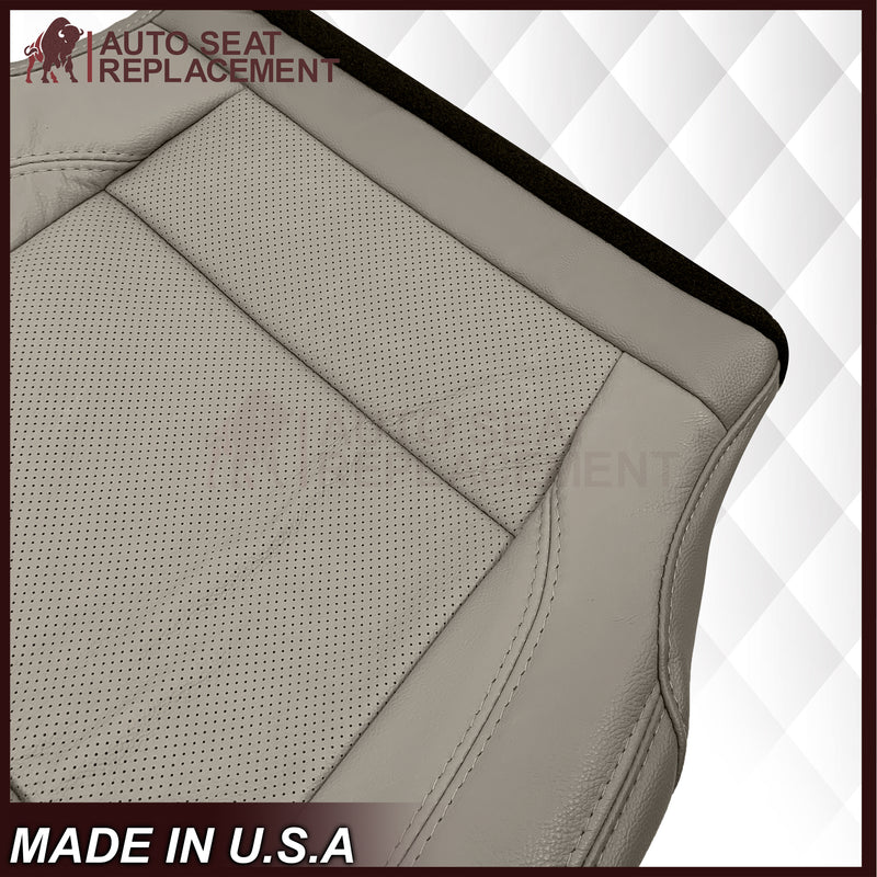 2016-2019 Ford Explorer Limited Replacement Leather or Synthetic Leather Seat Cover:  Light Gray Perforated