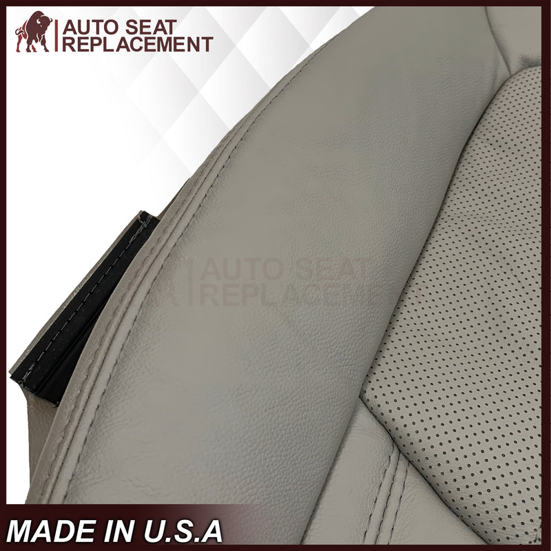2009-2012 Chevrolet Traverse LT/LTZ Driver or Passenger Replacement Seat Cover: Perforated, Gray - Auto Seat Replacement