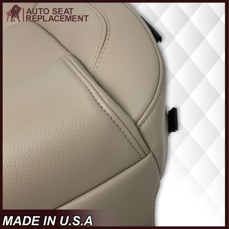 2011 - 2015 Ford Explorer Replacement Leather Bottom Seat Covers In Gray: Choose Leather OR Vinyl