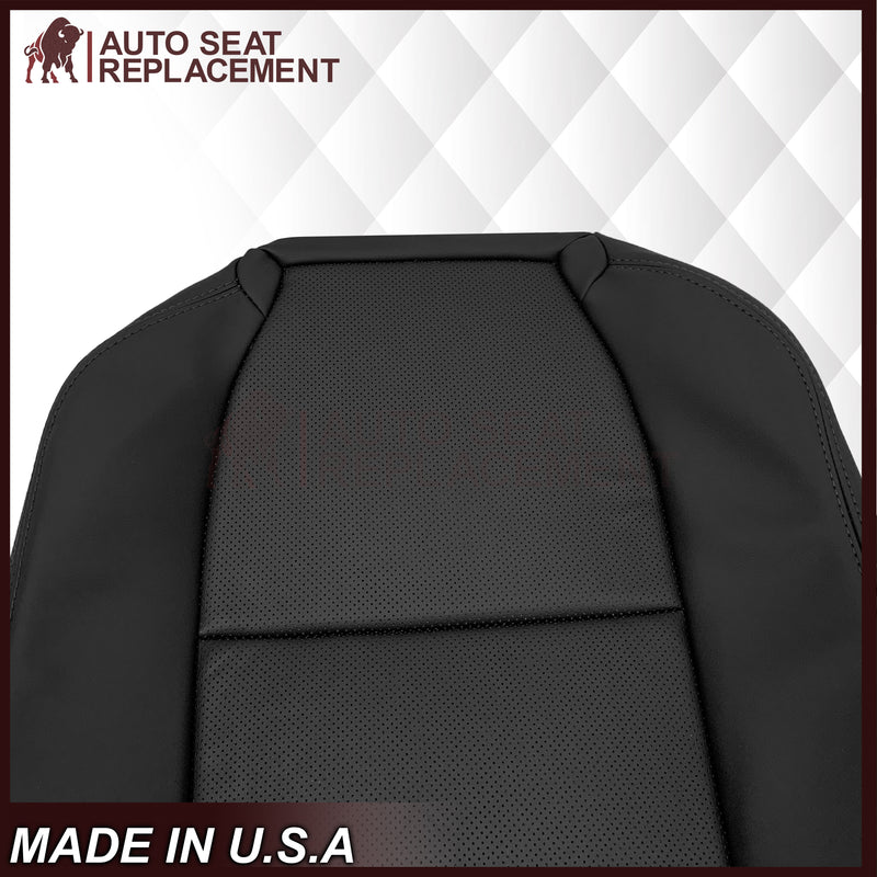 2005 - 2008 Acura TL Driver Or Passenger Replacement Genuine Leather or Synthetic Leather Seat Covers: Perforated Black