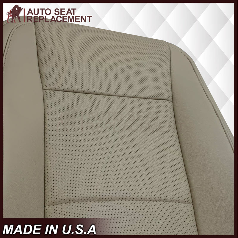 2015-2017 Ford F-150 Lariat Light Cashmere Tan Replacement Seat Covers in Genuine Leather or Synthetic Leather: Choose your pieces