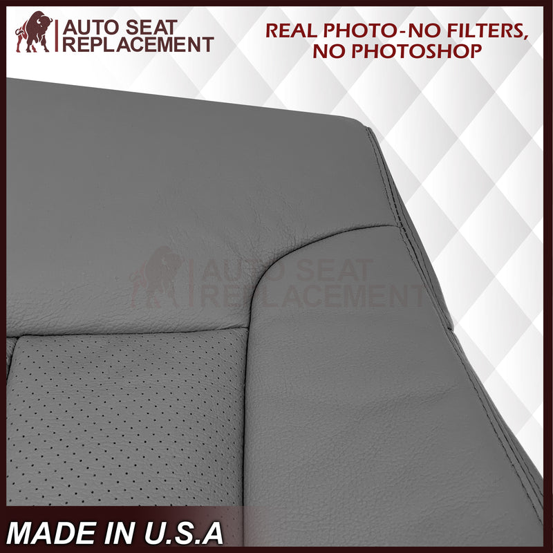 2009 - 2014 Ford F150 Lariat Crew Cab Perforated Replacement Seat Cover Steel Gray