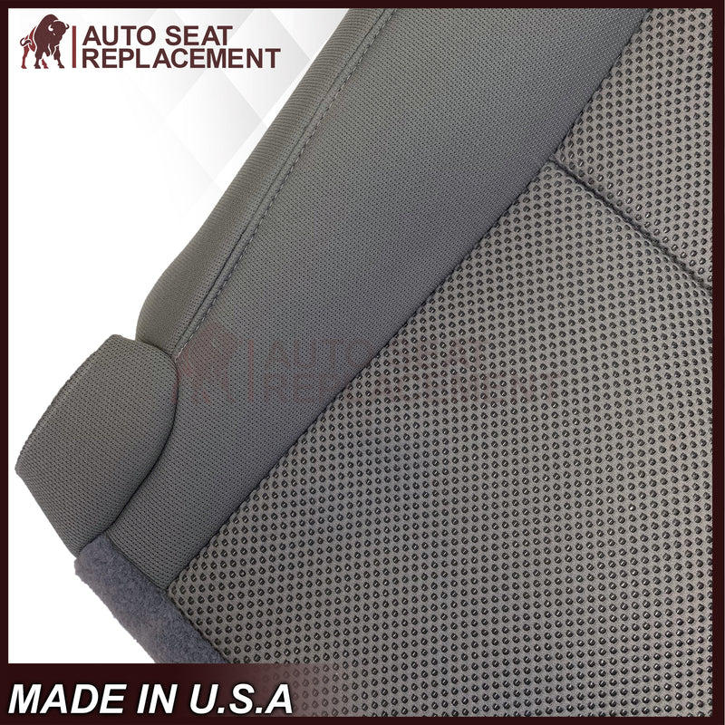 2009 - 2015 Toyota Tacoma Driver OR Passenger Side Bottom Replacement Cloth Seat Covers In Gray