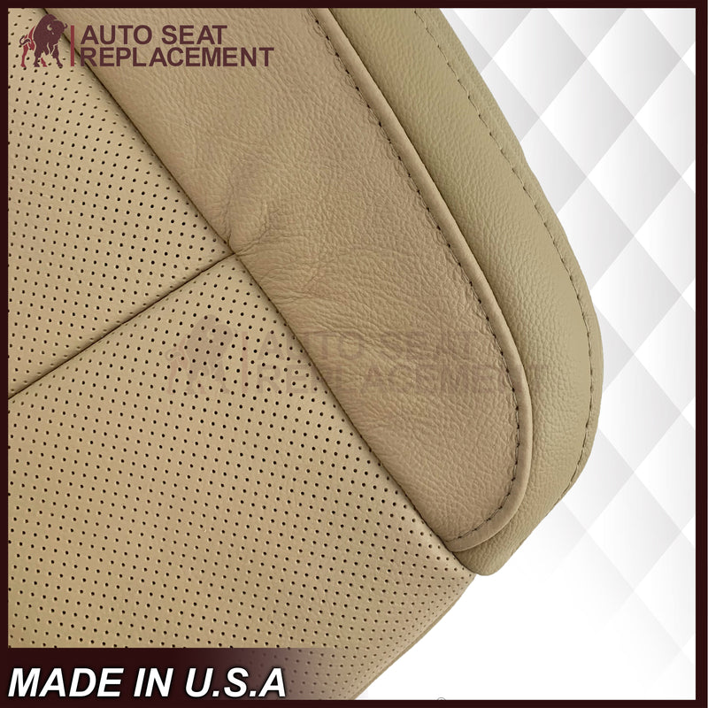 2015-2017 Ford F-150 Lariat Light Cashmere Tan Replacement Seat Covers in Genuine Leather or Synthetic Leather