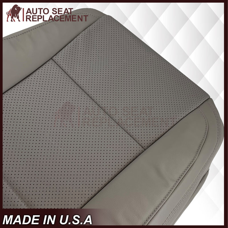 2015 - 2017 Ford F-150 Lariat Gray Replacement Seat Covers in Perforated Leather or Synthetic Leather