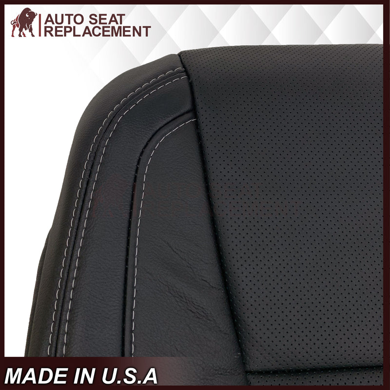 2015-2017 Ford F150 Lariat Charcoal Black Replacement Seat Covers in Leather or Synthetic Leather