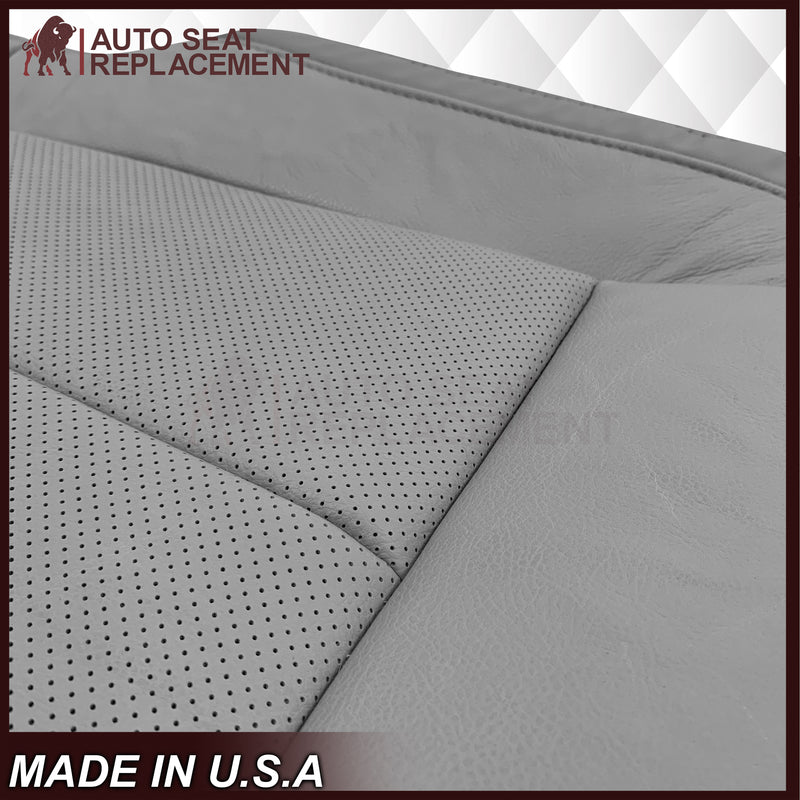 2018-2020 Ford F-150 Lariat Replacement Cowhide Leather or Synthetic Leather Seat Cover: Gray, Perforated - Auto Seat Replacement