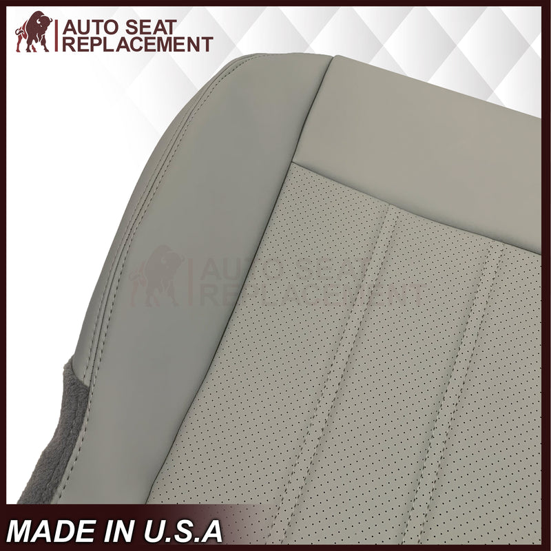 2008 -2020 For Dodge Grand Caravan Front Replacement Seat Cover: Light Graystone Perforated