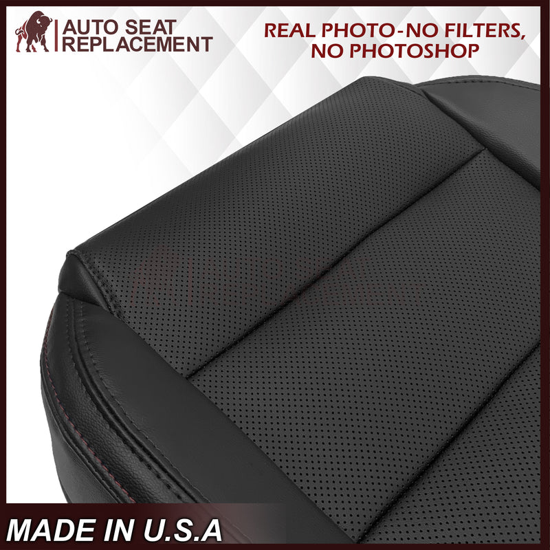 2013 to 2015 For Mazda CX-5 Driver Passenger Black Perforated Leather Seat Cover