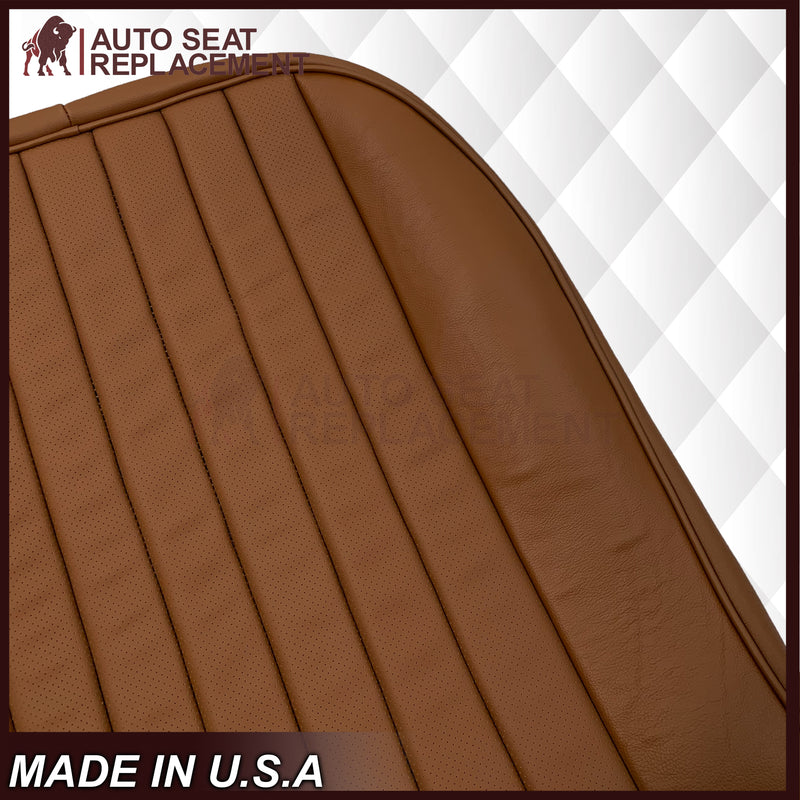 1972-1989 Mercedes Benz R107 Leather seat Covers 280SL 450SL 380SL 560SL W107 SL In Saddle Brown - Auto Seat Replacement