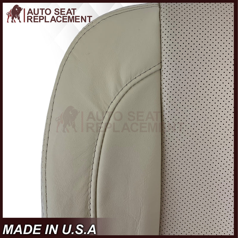 2007-2014 Cadillac Escalade Platinum Edition Driver-Passenger Top or Bottom Seat Covers in Light Tan