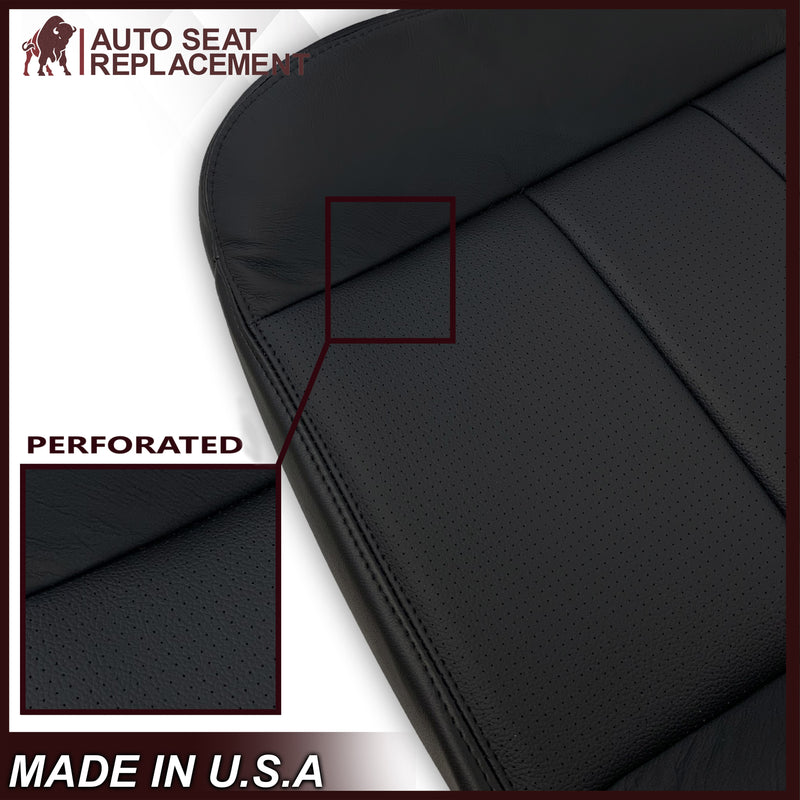 2001 2002 2003 Ford F350/F250 Lariat Extended Cab Perforated Seat Cover in Black: Choose Leather OR Vinyl