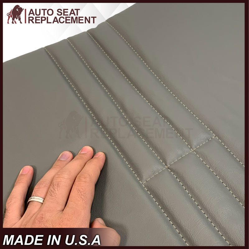 1995-1999 Chevy Silverado & Cheyenne W/T Base Work Truck Replacement Vinyl Bottom & Lean Back Bench Seat Covers: Gray - Auto Seat Replacement