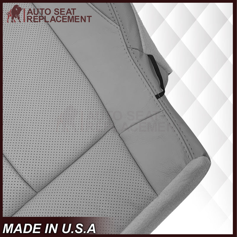 2018-2020 Ford F-150 Lariat Replacement Cowhide Leather or Synthetic Leather Seat Cover: Gray, Perforated - Auto Seat Replacement
