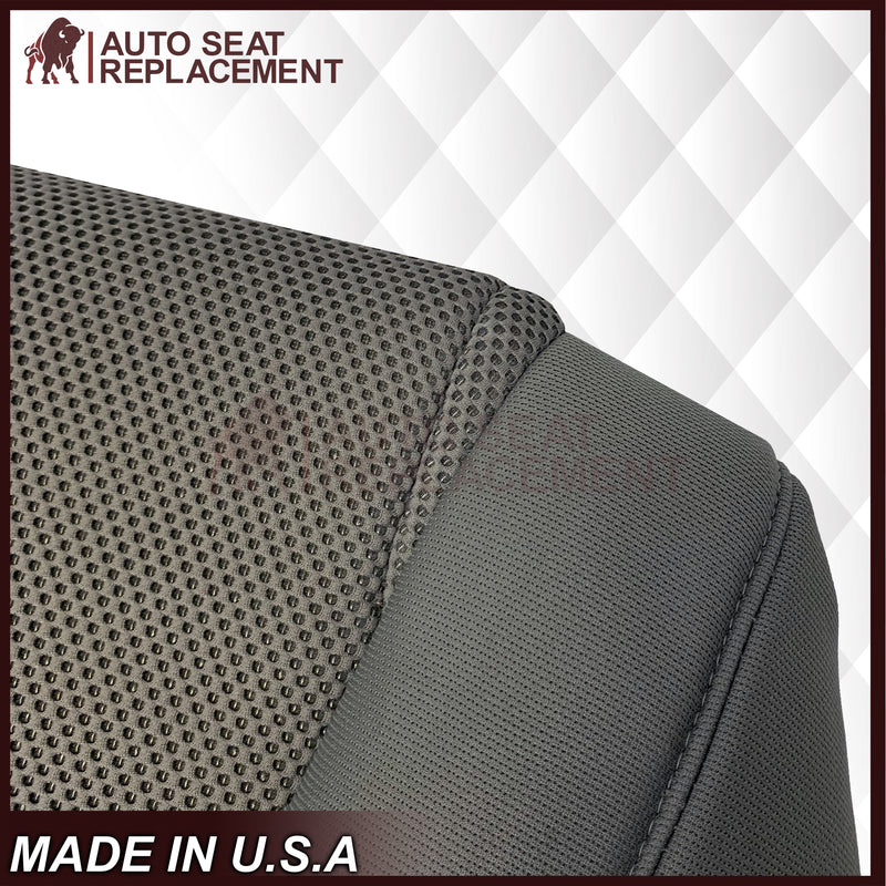 2009 - 2015 Toyota Tacoma Driver OR Passenger Side Bottom Replacement Cloth Seat Covers In Gray