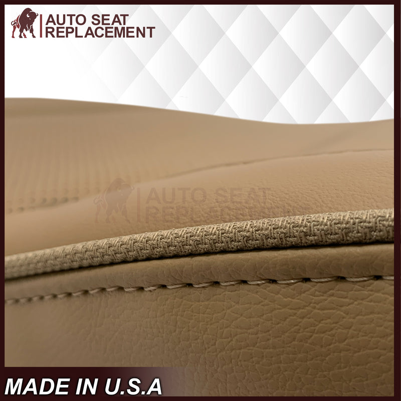 2014-2019 GMC Sierra Denali Perforated Genuine Leather Replacement Seat Cover In Dune Tan - Auto Seat Replacement