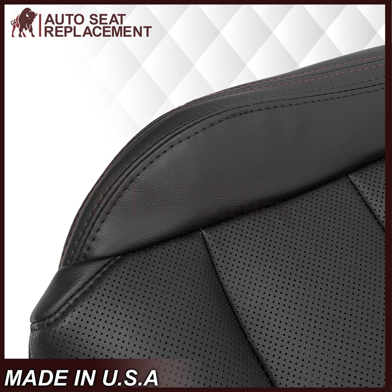 2013 to 2015 For Mazda CX-5 Driver Passenger Black Perforated Leather Seat Cover
