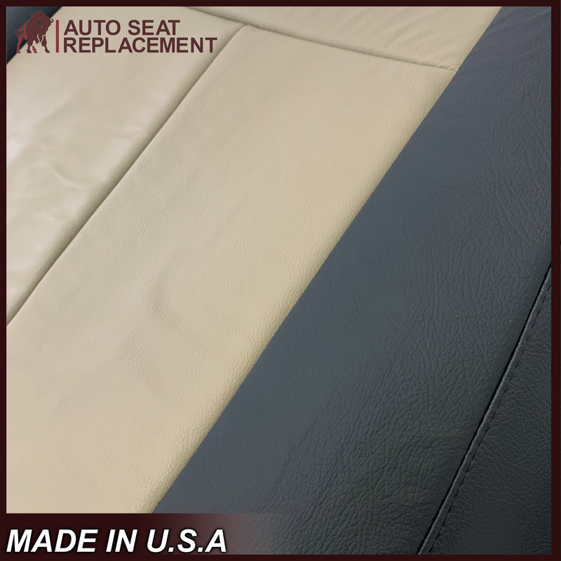 2007 2008 Ford Expedition Eddie Bauer Driver Or Passenger Side Bottom Seat Cover In 2 Tone Tan (Tan- Black)