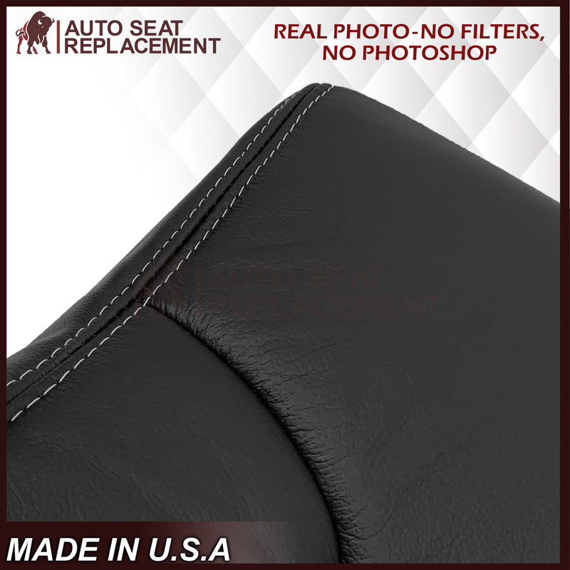 2009 - 2014 Ford F-150 Lariat Replacement Perforated Genuine Leather / Synthetic Leather Seat Cover In Black