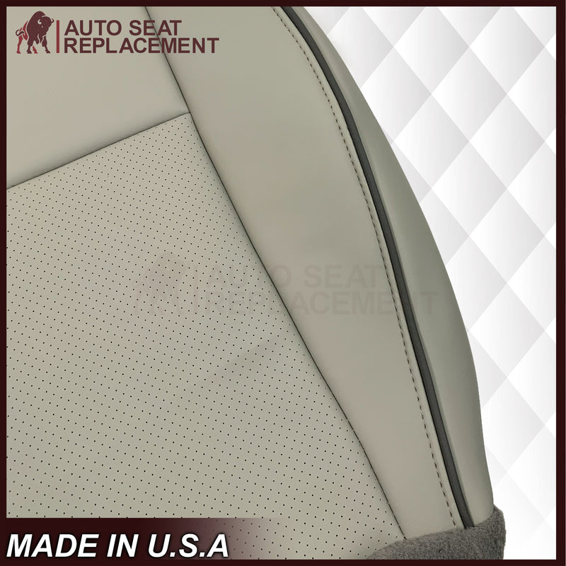 2008-2010 Jeep Grand Cherokee Overland Replacement Seat Cover: Perforated, Light Graystone