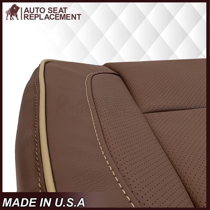 2014-2019 Chevy Silverado 1500 2500HD 3500HD High Country Replacement Perforated Genuine Leather OR Synthetic Leather Seat Covers: Brown - Auto Seat Replacement