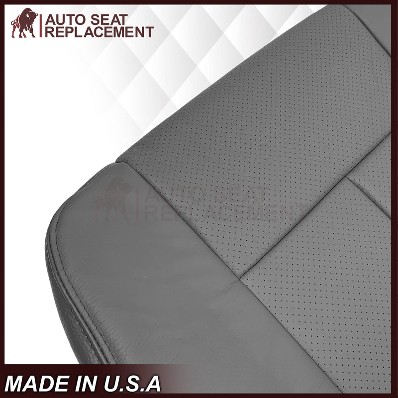 2009 - 2014 Ford F150 Lariat Crew Cab Perforated Replacement Seat Cover Steel Gray