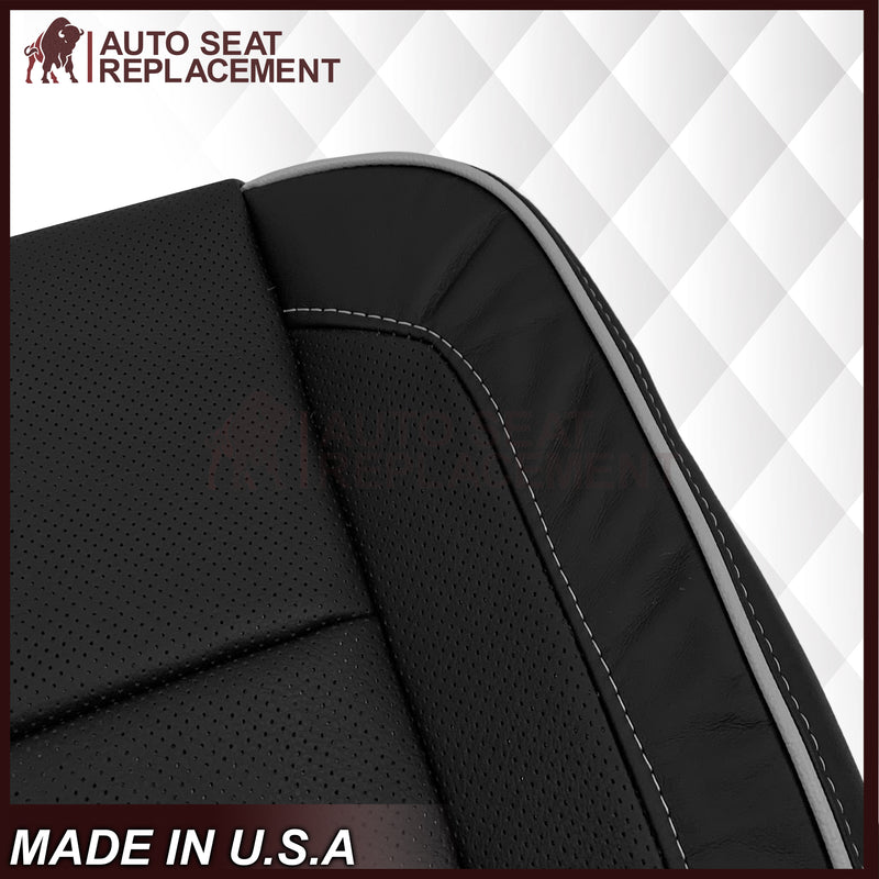 2014-2019 Chevy Silverado 1500 2500HD 3500HD High Country Replacement Perforated Genuine Leather OR Synthetic Leather Seat Covers: Black - Auto Seat Replacement