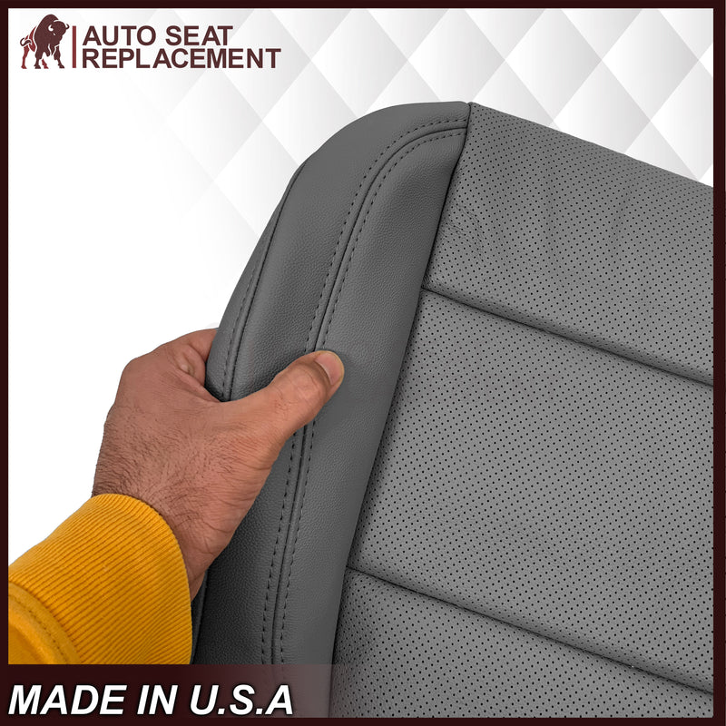 2019-2022 Chevy Silverado & GMC Sierra Perforated Replacement Seat Cover in Gray : Choose Your Side & Material - Auto Seat Replacement