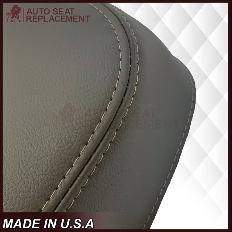 2002 - 2008 Dodge Ram 1500 2500 3500 Console Lid Armrest Synthetic Leather Cover In Gray - Auto Seat Replacement