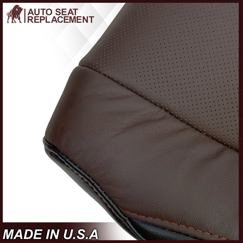 2016-2022 Lexus RX350 RX450h - Bottom GENUINE Leather Seat Cover: Brown Perforated