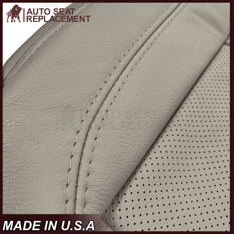 2016-2019 Ford Explorer Limited Replacement Leather or Synthetic Leather Seat Cover:  Light Gray Perforated