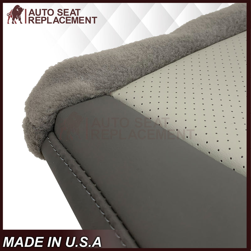 2008-2010 Jeep Grand Cherokee  Front Bottom Synthetic Leather Seat Cover 2 Tone Tan (Dk Khaki/Lt Graystone)