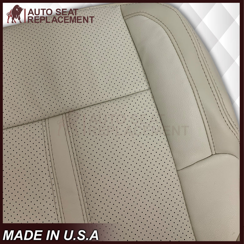 2009 - 2012 Lincoln MKS Replacement Seat Covers in Tan: Choose Genuine Leather or Vinyl