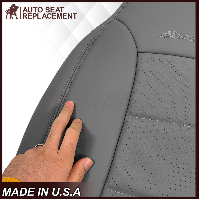 1992 - 1996 Ford Bronco Eddie Bauer Synthetic Leather Seat Cover In Gray - Auto Seat Replacement